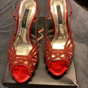 Nina Soft Red Baby G 4” Stiletto Heel